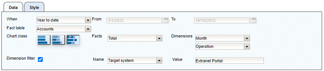 Component Settings - Data Tab