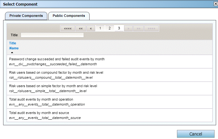 Layout Dialog - Add New Component