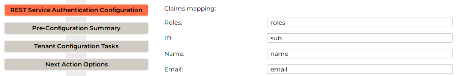 Configuration of Claims mapping