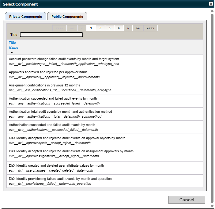 Layout Dialog - Add New Component