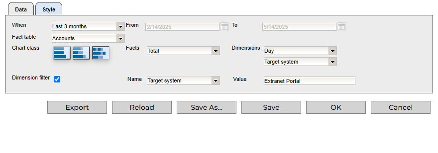 Component Settings - Data Tab
