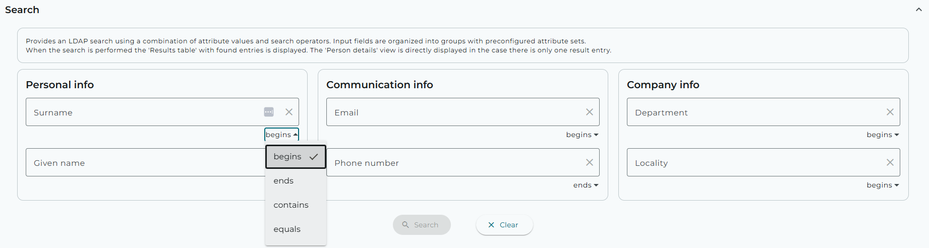 Search form