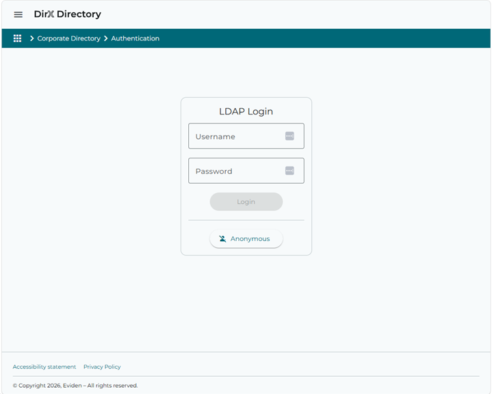 Login view