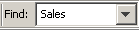 Search Bar displaying the search string Sales.
