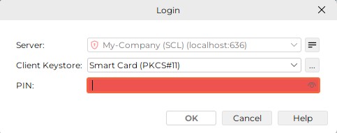 dialog login smart card