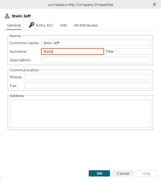 dialog properties orgperson tab general