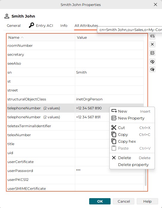 dialog properties tab all properties