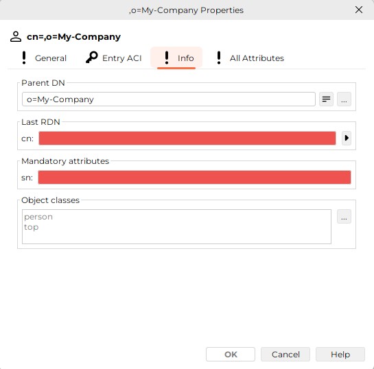 dialog properties tab info