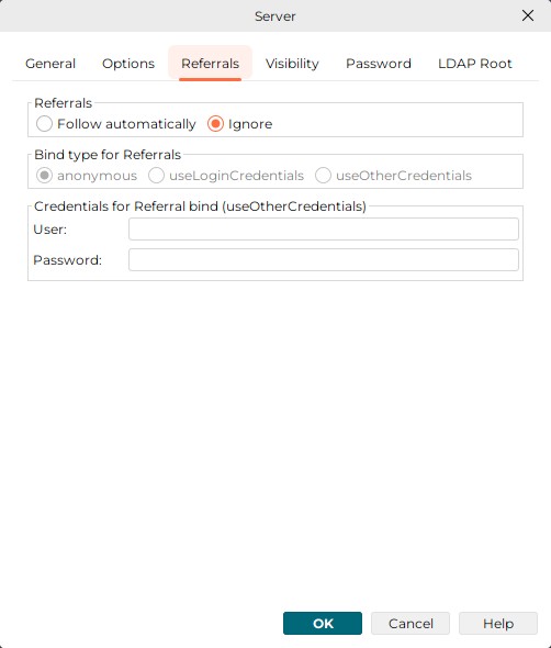 dialog server tab referrals
