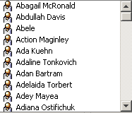 Displays just one column