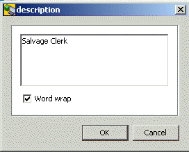 The Edit operation opens a dialog box providing a field for editing text. The title of the dialog box displays the property name