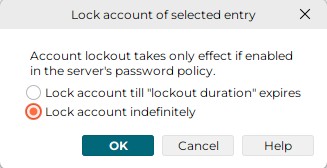 lock account dialog uncertain