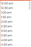 property editor generalized time timepicker