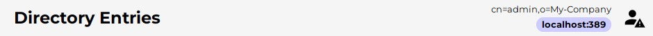 Title Panel in "Directory Entries" view