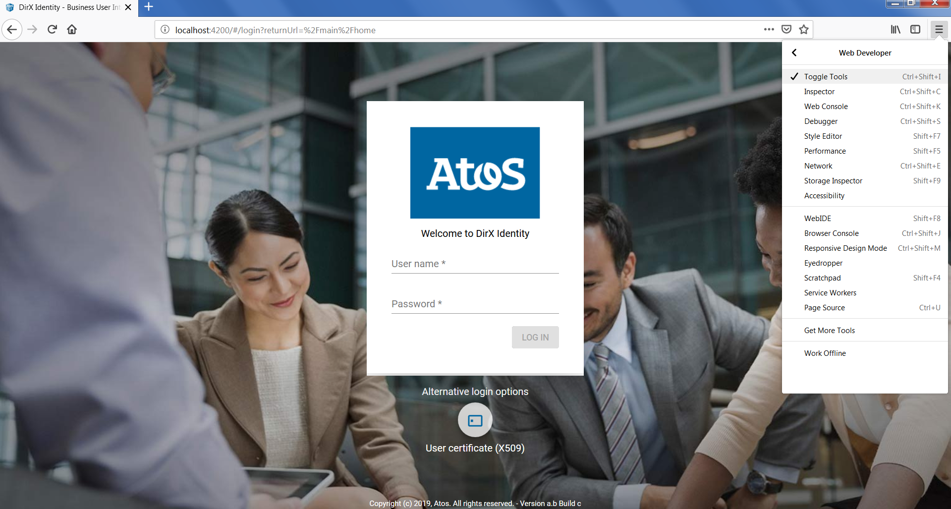 Firefox Web Developer Window