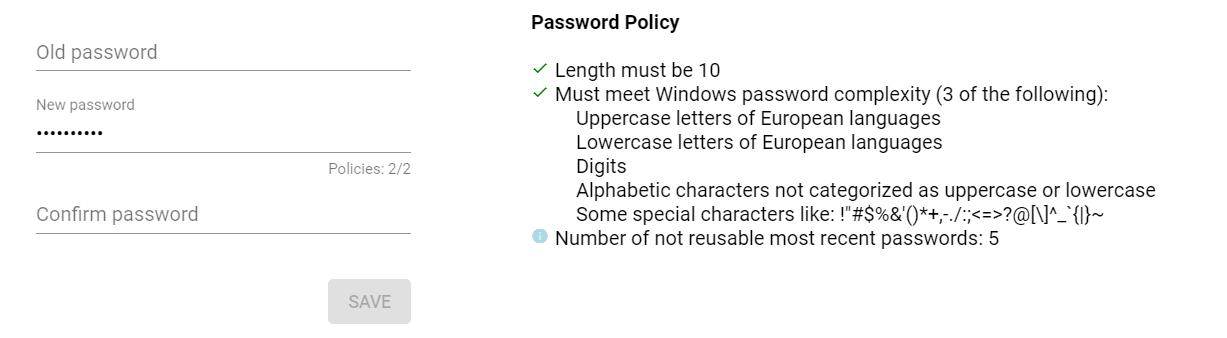 Windows Password Policy