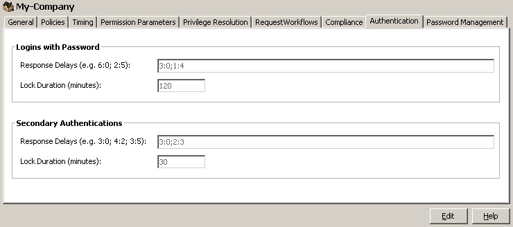 Identity Manager - Lock Configuration