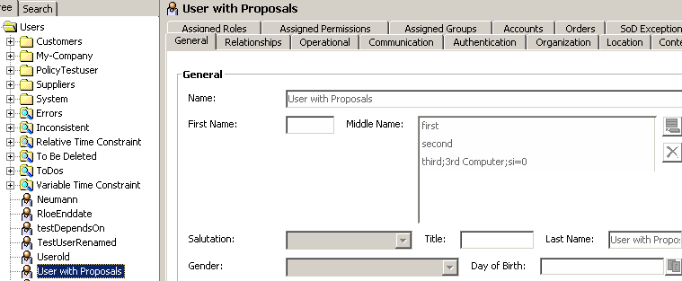 User with Proposals