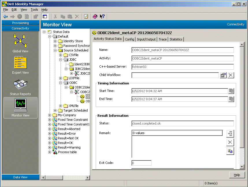 Monitor View - Object Pane