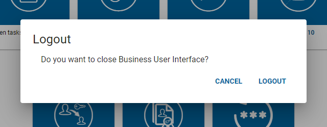 Logout Confirmation Dialog