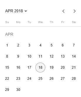 Calendar Dialog