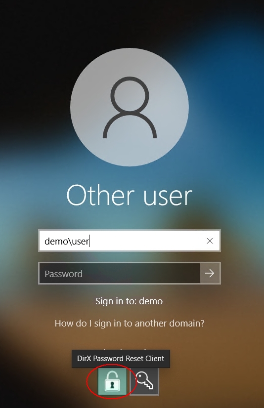 DirX Password Reset tile