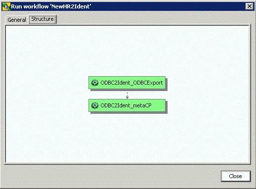 Running Workflow Structure Window