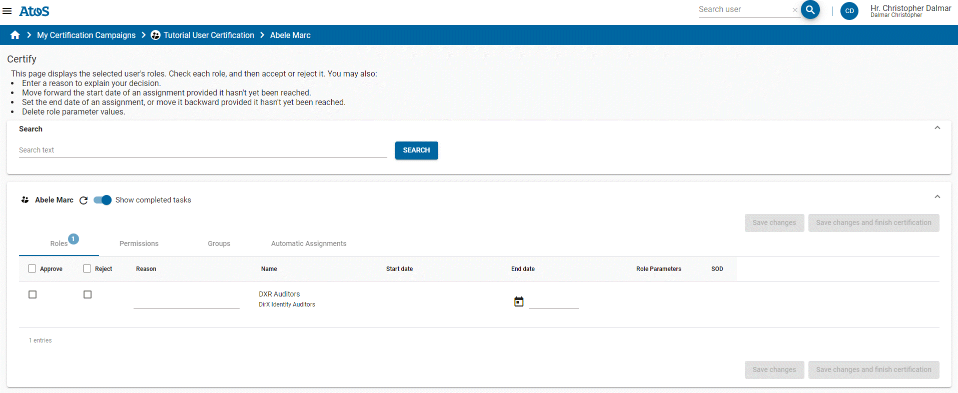 Abele Marc Certification Details