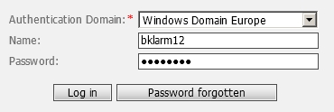 Login form