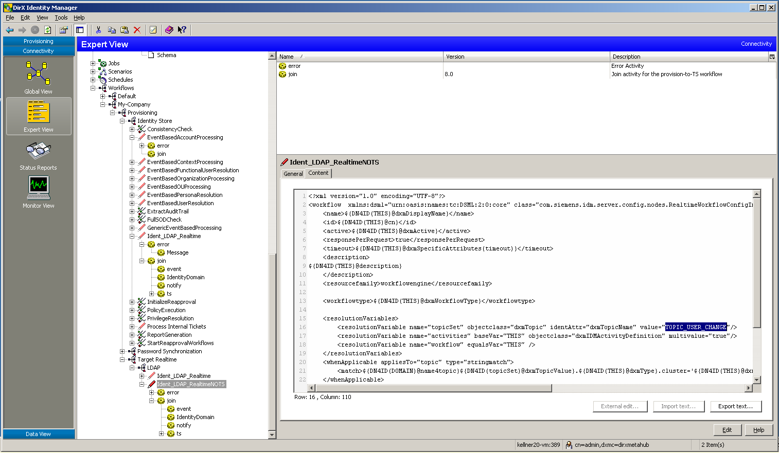 Editing the Workflow Content Tab