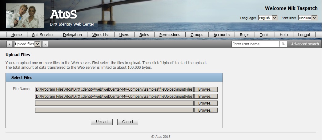 Multiple files selection