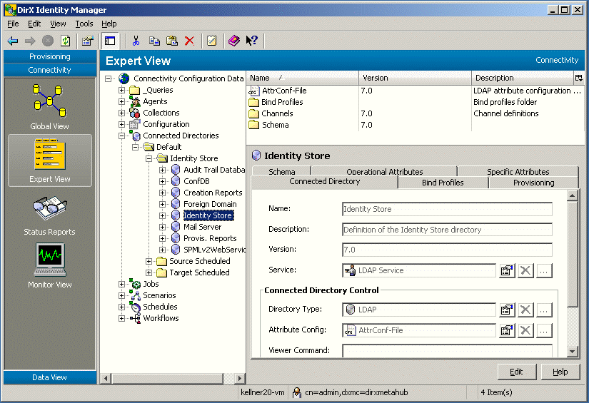 DirX Identity Manager Expert View