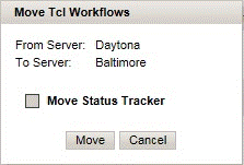 Move Tcl Workflows Dialog