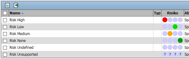 alternative set of icons mimicing traffic lights