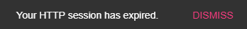 Session Expiration Message