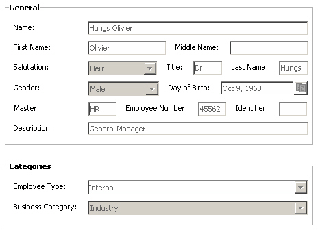 User Property Sheet