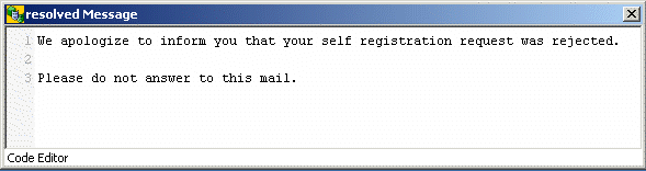 Resolved Message