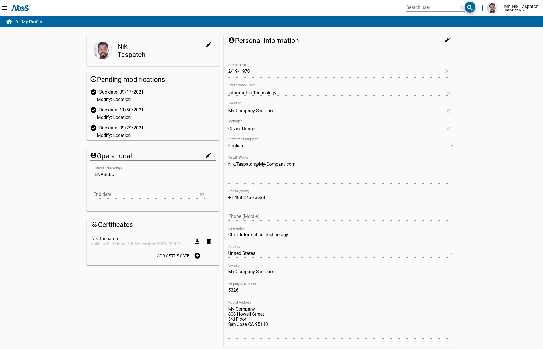 My Profile