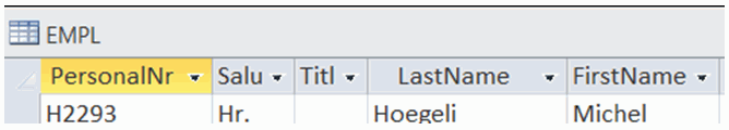 Relational Database User Import Workflow EMPL Table