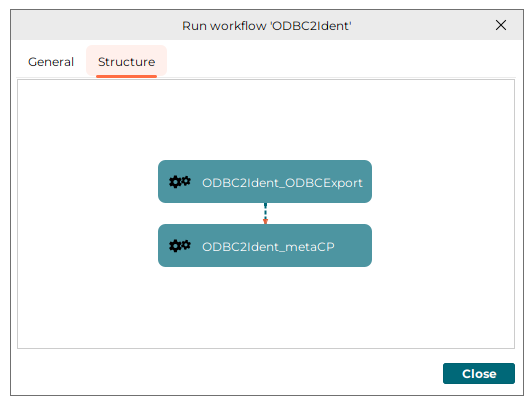 Running Workflow Structure Window