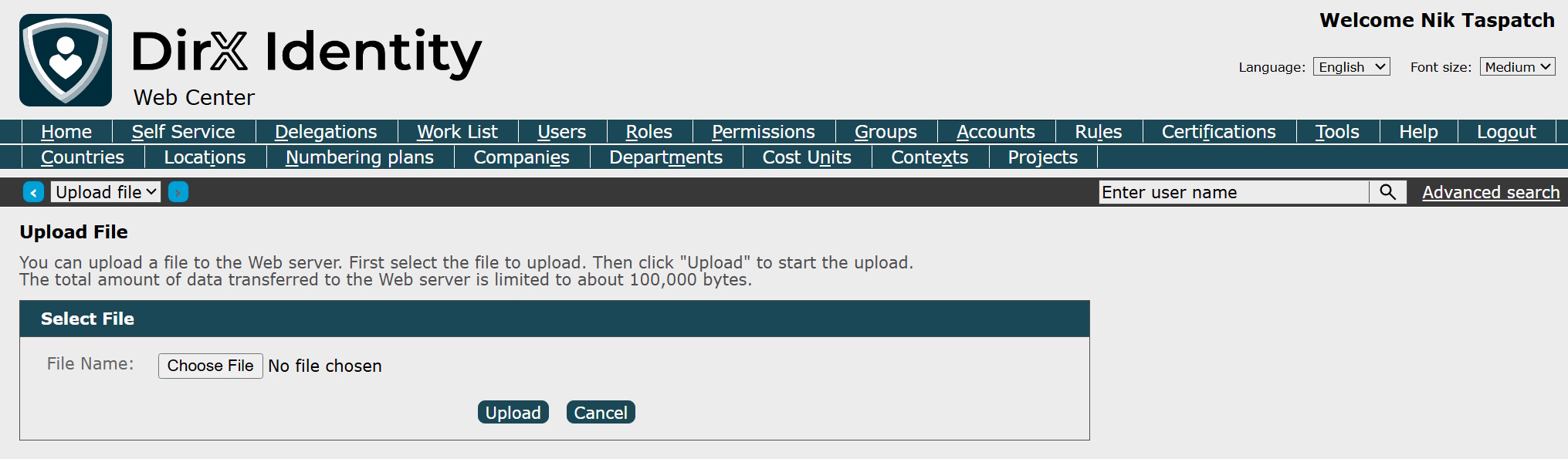 File selection