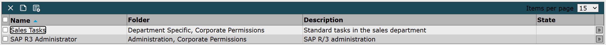 A Sample List Frame