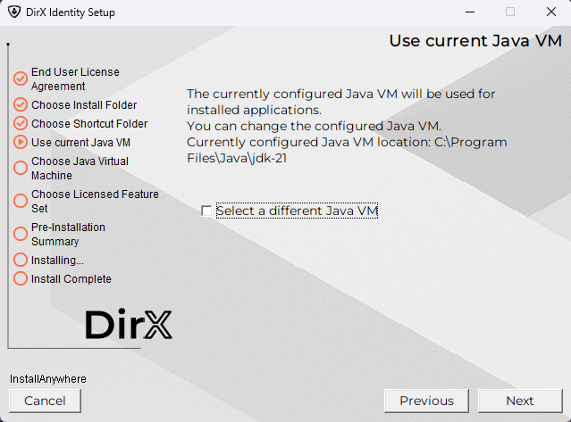 use current jvm step