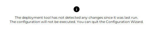 deployment tool no changes detected