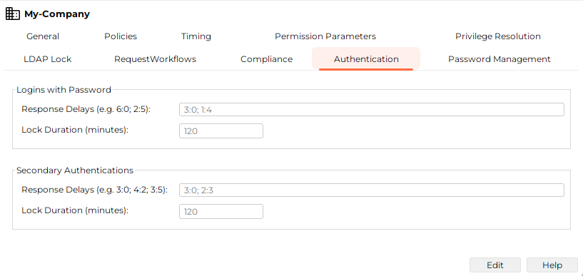 Identity Manager - Lock Configuration