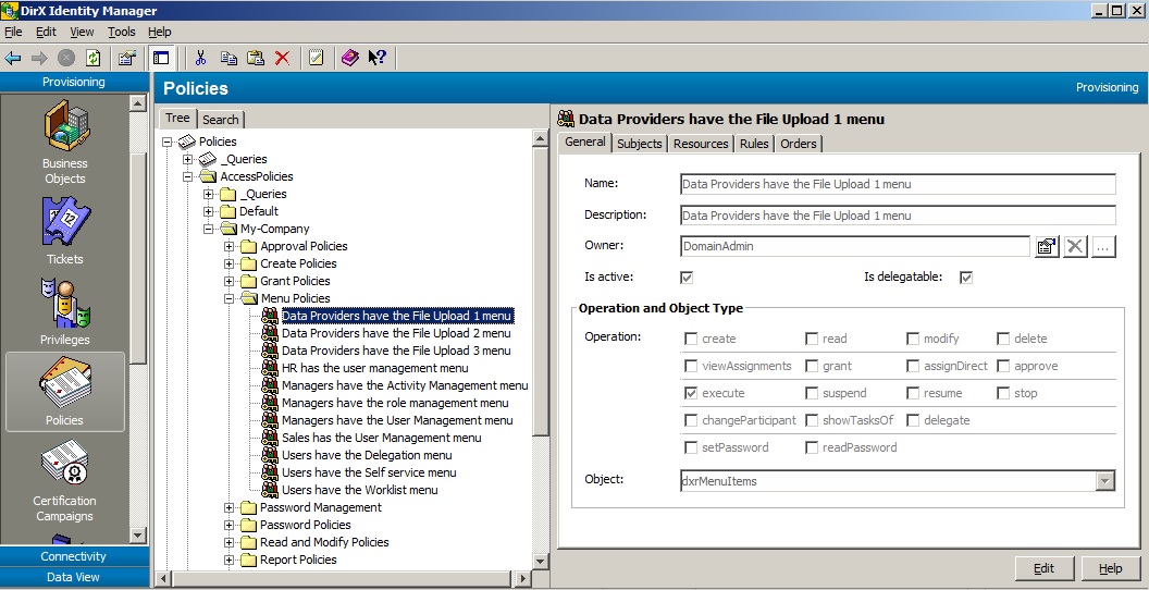 Access Policies