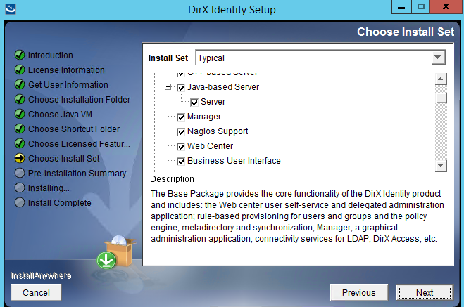DirX Identity Installation
