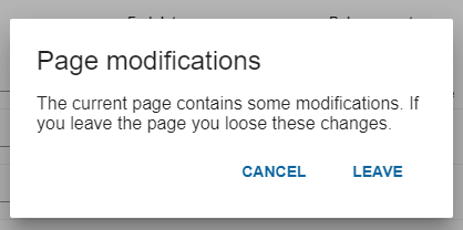 Warning Dialog