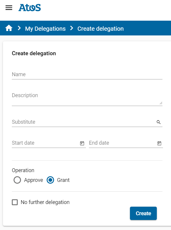 Create Delegation