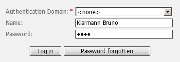 Login form